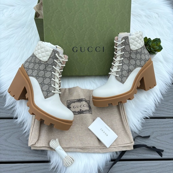 Gucci GG Heeled Ankle Boots - Picture 1 of 7